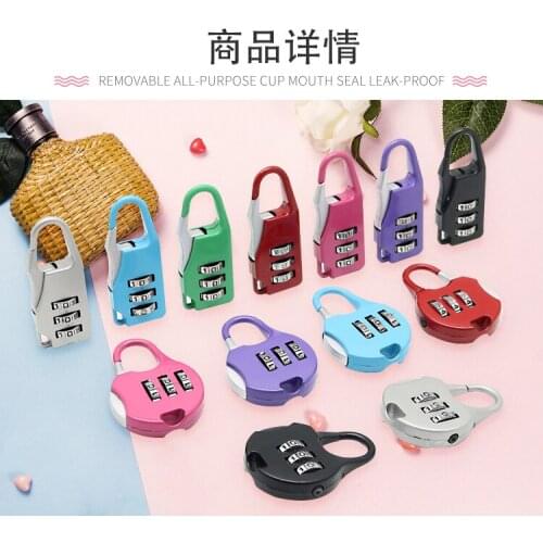 3 Digit Lock Combination Code Password Smart Lock Padlock For Luggage Zipper Bag Backpack Handbag Suitcase Drawer Code Lock