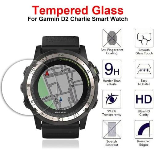 3pcs Smartwatch Tempered Glass Protective Film Clear Guard For Garmin D2 Charlie Smart Watch Toughened Display Screen Protector