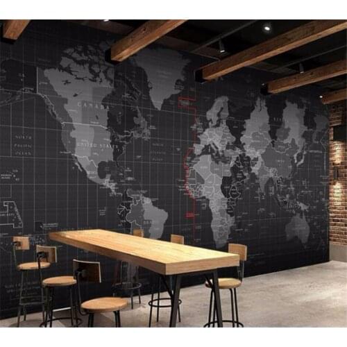 Wellyu Customize any size fresco wallpaper 3D Personality Technology World Map Mural Background Wall papel de parede