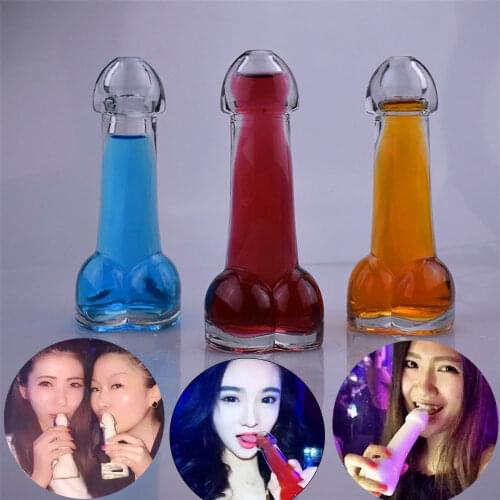 Vasos De Vidrio Party Bar Cups Penis Shot Wine of Glass Transparent Cocktail Beer Small Mouth Will Protect Wine From Sprinkling