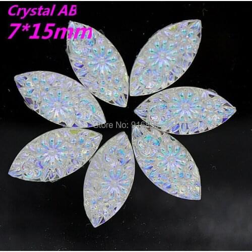 Free shipping 7*15mm 50pcs/lot Crystal/Clear AB Flatback Cat Eye Resin Diamante Beads,Resin Rhinestones Scrapbooking DIY