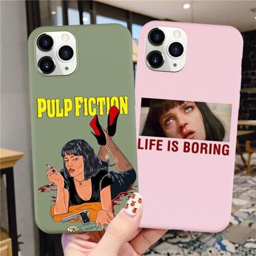 Phone Case For Iphone 12 11 Pro Max X XR XS 8 7 6 6S Plus SE2020 Greatest movie ever made Pulp Fiction Soft Silcone Cover Funda