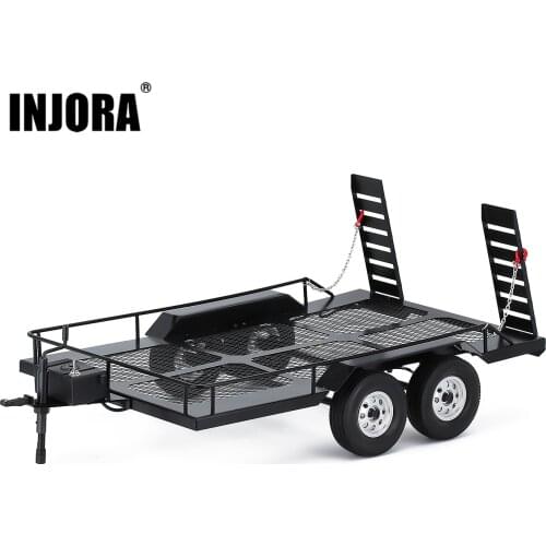 INJORA 465*290MM Metal Trailer for 1/10 RC Car Crawler Axial SCX10 90046 AXI03007 Traxxas TRX-4 Redcat Gen8