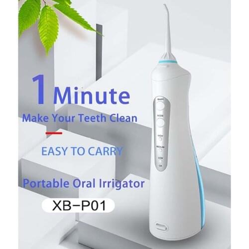 200ml Water Flosser for Teeth, Cordless Dental Oral Irrigator, 3 Modes and 2 Jet Tips, Waterproof, USB Charged Oral Irragator