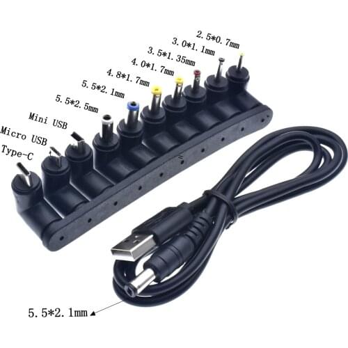 USB to DC Power Cable Universal USB to DC Jack Charging Cable Power Cord Plug Connector Adapter for Router Mini Fan Speaker