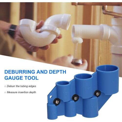 KKmoon Deburring and Depth Gauge Tool for 1/4-Inch 1/2-Inch 3/8-Inch 5/8-Inch 3/4-inch 1-Inch CPVC PEX Copper Deburring Tool