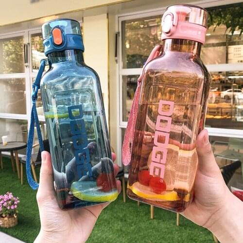 Square Plastic Cup Bomb Jump Cover With Rope Outdoor Sports Hand Cup Girl Fitness Cup Student Cup Black