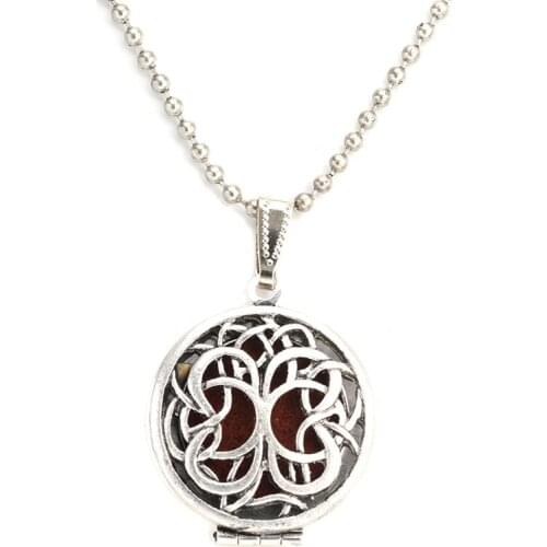 MODKISR 6pcs Wholesale Aroma Diffuser Classic Necklace Open Antique Lockets Pendant Perfume Essential Oil Aromatherapy Necklace