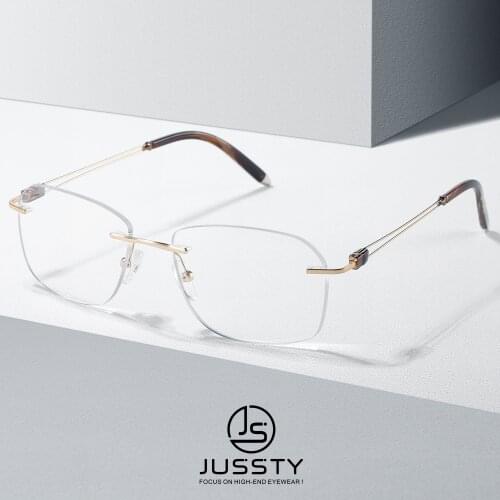Rimless Optical Myopia Glasses Men Fashion Progressive Prescription Eyeglasses Male Custom Bifocal Multifocal Spectacles 2021