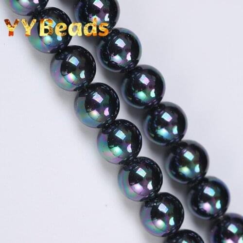 Natural Colorful Seashell Pearls Beads 4 6 8 10 12mm Round Loose Beads For Jewelry Making DIY Charms Necklaces Earring Wholesale