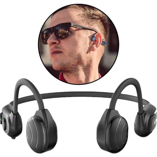Bone Conduction Headphones, Bluetooth V5.0 Sports Open Ear Wireless Headset Sweatproof w/Mic - for Cycling Running Driving Gym