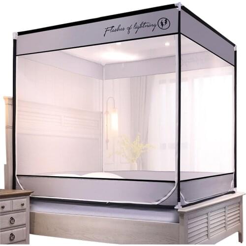 Simple Lightning Fitted Sheet Drop-Resistant Installed on the Bed Mosquito Net All-Inclusive Installation-Free