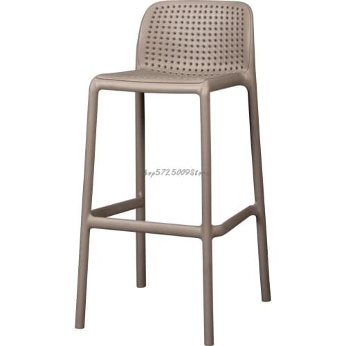 Nordic Simple Designer Plastic Bar Chair Personalized High Foot Bar Stool Stacked Creative Fashion Leisure Bar Chair