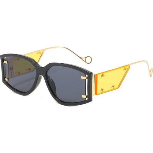 New Fashion Square Sunglasses Luxury Brand Designer Vintage Women Men Metal Sun Glasses UV400 Shades Eyewear Oculos De Sol