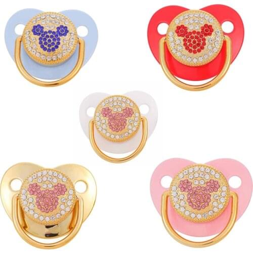 XCQGH Cute Mouse Newborn Toddler Baby Soother Dummy Nipple Food Grade Silicone Pacifiers