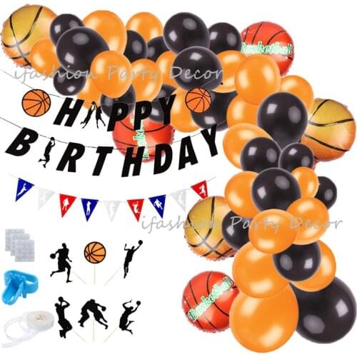 Basketball Party Supplies Party Balloon Arch Garland Basketball Birthday Banner Decorations for Adult Boys Sports Theme Birthday