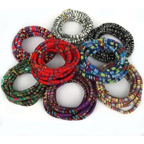 3meters/lot New Arrival Multicolors Bohemia Fabric Cord Rope String 5mm Diameter for DIY fashion Bracelet Women Necklace jewelry