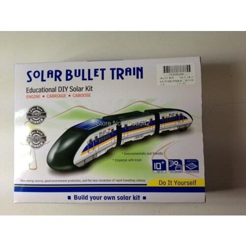 Free Shipping Funny Solar Bullet Train toy educational DIY toy solar kit