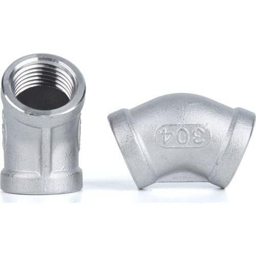 2.5" 3" 4" BSPT Female Cross 4 Ways BSPT Female 45 Degree Elbow Connector Coupler 304 Stainless Pipe Fitting