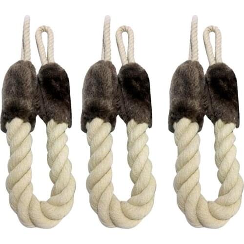 3pcs Hanging Rope Door Straps Doorstop Baby Pinch Protection Cotton Rope Molar Door Stopper Finger Protector Doorstop For Home