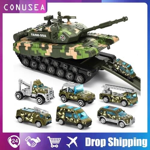 Big Size Military Tank Model storage toy car story music function early education educational car model toys for boys