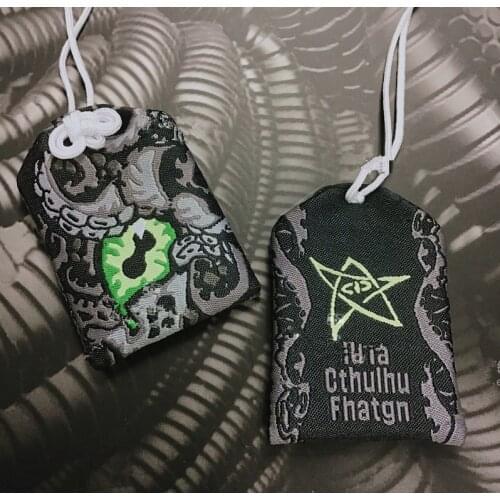Cosmile Cthulhu Mythos Young Cthulhu Statue Embroidery Amulet Creative Limited keychain keyring creative