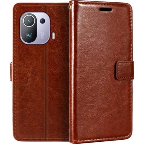 Case For Xiaomi Mi 11 Pro Wallet Premium PU Leather Magnetic Flip Case Cover With Card Holder And Kickstand For Xiaomi Mi 11 Pro