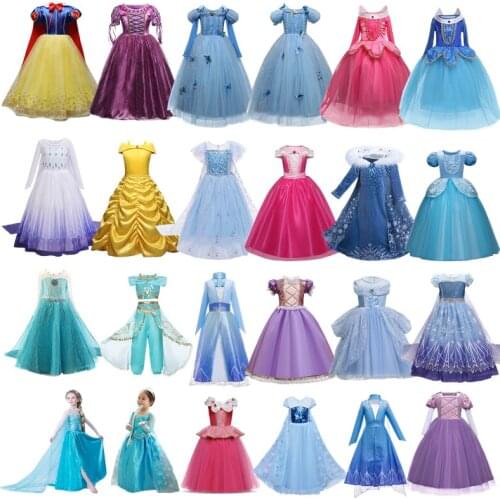 Girls Halloween Party Dresses For Kids Carnival Cosplay Princess Costume Children Birthday Fancy Dress Up Disguise Clothes