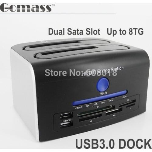 3.5 / 2.5 inch SATA II III Dual SATA HDD Docking Station dock to 5Gbps usb 3.0 docking station External Hard Drive up to 8TB