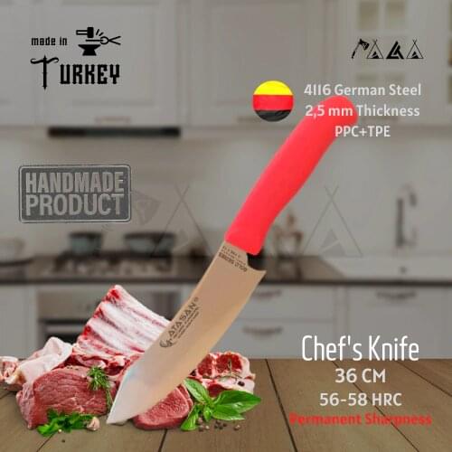 ATASAN Gold Series Curved Chef Knife Kitchen Knives Handmade High Quality Professional Stainless Steel Butcher Steak Stripping