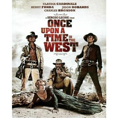 J0064 Cowboy Movie Western Once Upon a Time in the West Wall Sticker Silk Poster Art Light Canvas Home Decoration