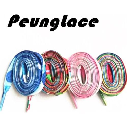 Quality 1000 pair/lot Sports Tube Printed Shoelaces Camouflage Shoe String