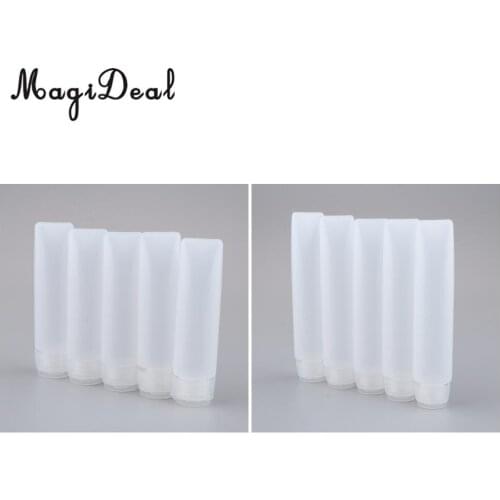 Kesoto 10x Empty Refillable Bottles Squeeze Tubes for Travel Lotions Wash Shampoo,5x30g, 5x50g