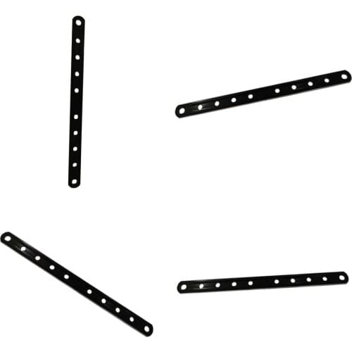 4-Pack 6 Hole Hanger Strap Exhaust Muffler Drilled Bracket For Motorcycle