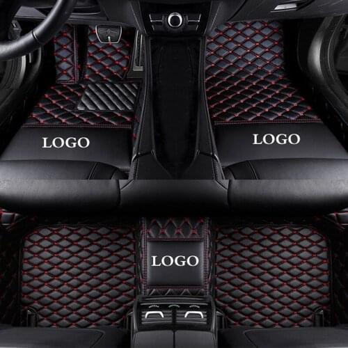 Custom leather Logo Car Floor Mats for Skoda all models superb fabia octavia rapid kodiaq yeti KAROQ KAMIQ car styling accessori