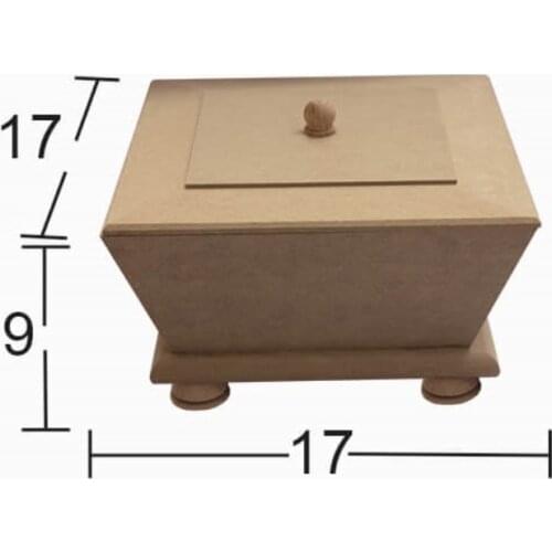 KU381 Medium V Box, Can Be Painted Wood Mdf Box