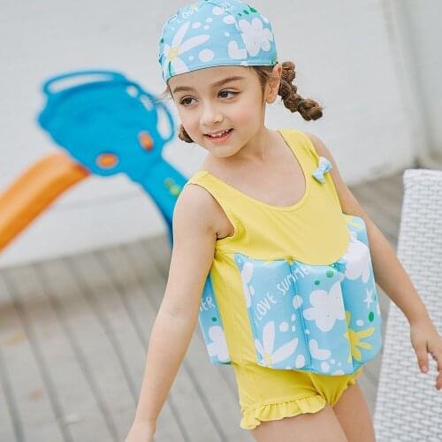 Girl Swimsuits Detachable Swimwear Siamese Swimming Training 2020 Kids Swimming Float Suits Bathing Suit