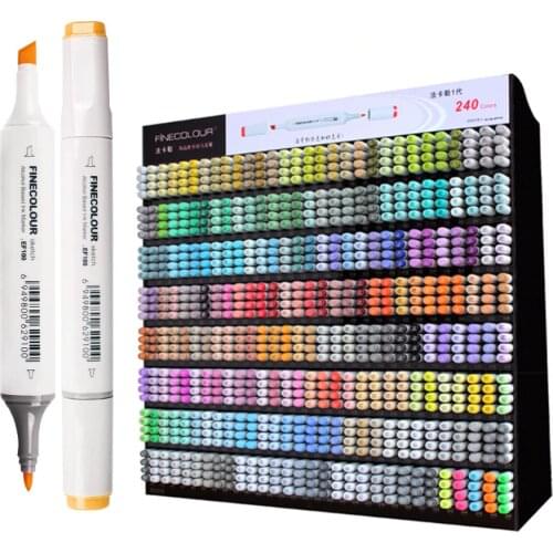 Finecolour EF100 High Quality Double-Headed Professional Sketch Drawing Art Markers for Office School Supplies Multifunction