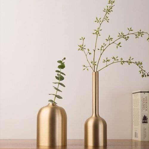 Creativity Copper Figurine Vase Light Luxury Nordic Aesthetic Miniatures Living Room Adornos Para Casa Home Accessories DK50FM