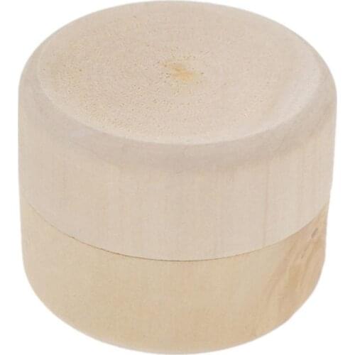Mini Round Pine Wood Ring Jewelry Trinket Soap Box Storage Container Gift Case Round jewelry Storage Case