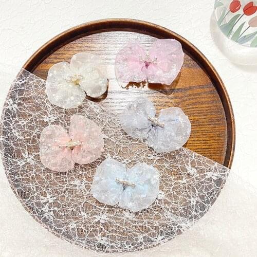 Miss Cute Star Bow Hairpins For Kids Children Rhinestone Crown Hair Clip Pins Girls Barrettes Headwear Hair Bow Hair Accessories