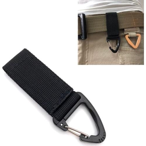 MOLLE Carabiner Nylon Key Hook Webbing Buckle Hanging System Belt Buckle Camping water bottle hanger tactical holder hook