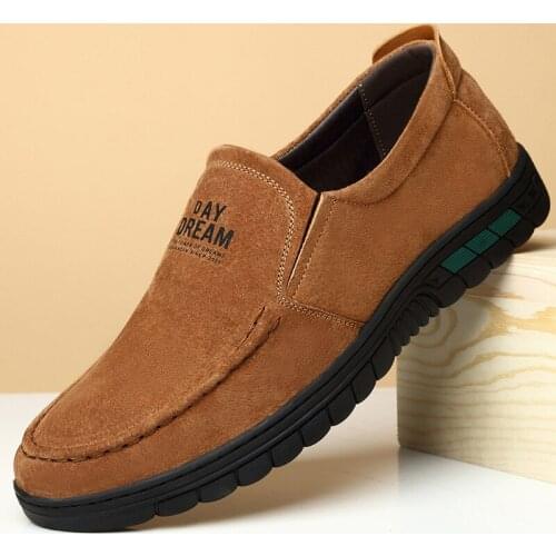 Mens shoes autumn new leather shoes mens trend pigskin tooling board shoes cover foot leisure dad shoes H632