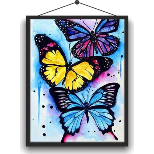 5D DIY Full Circle Diamond Embroidery Kit "Color Butterfly" Home Handmade Crafts Decorations Hanging Paintings Decoration Gifts