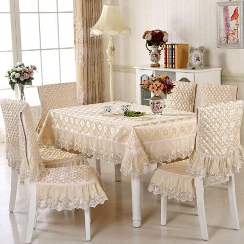 Dining chair set tablecloth cloth table cloth chair cover cushion set Chair Cover Tablecloth tea table chair cushion