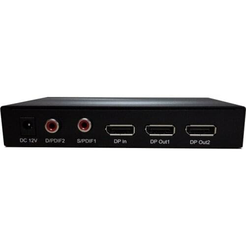 DisplayPort Distributor 1 in 2 out DP Distributor One Minute 2 4 Kx2k @ 60Hz DP 2 Port Distribution