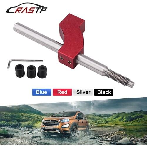 Adjustable Shift Lever Shift Knob Extender Aluminum Stainless Steel Adapter for (10X1.5) Gear Knob with Logo RS-SFN020