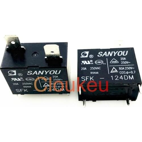 Relay SFK-105DM 112DM 124DM 5V 12V 24V 20A 4pin G4A HF102F CMP6