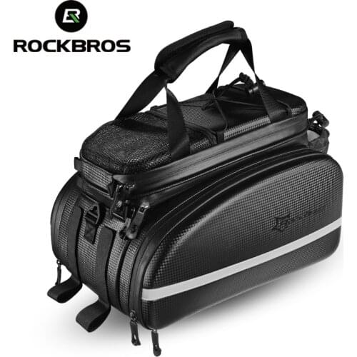 ROCKBROS 35L Waterproof Bicycle Bag MTB Bike Rack Trunk Pannier Bike Multifunctional Large Capacity Travel Bag Bike Accessories