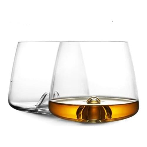 Glass mug Beer mug Wine mug Designer Whiseddy Swirl Whisky Rock Glass Verre Whiskey Tumbler XO Chivas Cognac Brandy Snifter